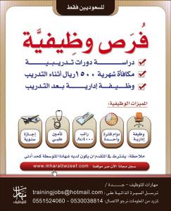 فـرص وظيفية للسعوديين برواتب مغرية