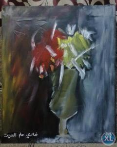 لوحات فنية على الحرير والستان