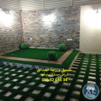 تنسيق حدائق عشب صناعي عشب جداري 0553268634