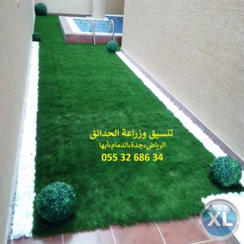 تنسيق حدائق عشب صناعي عشب جداري 0553268634