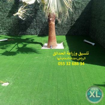 تنسيق حدائق عشب صناعي عشب جداري 0553268634