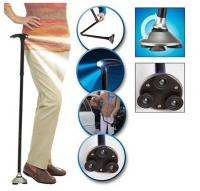 العكاز السحرى عصا قابلة للطى تحتوي على ضوء مدمج