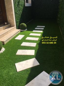 شركة تنسيق حدائق جدة 0553268634 عشب صناعي عشب جداري
