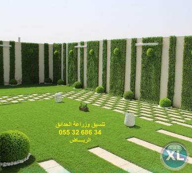 شركة تنسيق حدائق بالرياض 0553268634 عشب صناعي عشب جداري