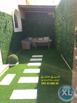 شركة تنسيق حدائق بالرياض 0553268634 عشب صناعي عشب جداري