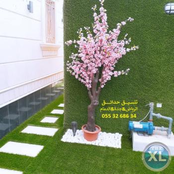 تركيب عشب صناعي 0553268634 شركة تنسيق حدائق عشب جداري شلالات مظلات