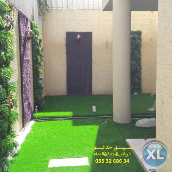 افكار تنسيق حدائق 0553268634 عشب صناعي عشب جداري شلالات مظلات