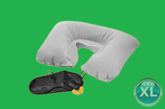 مجموعة السفر مخدة رقبة قابلة للنفخ وغطاء عين وسدادات اذن01024119733